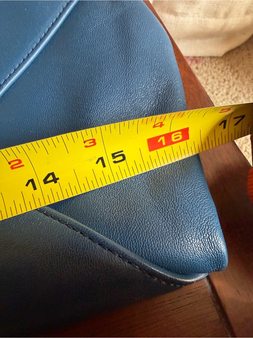 SOLD 🛑 Celine CABA Two-Tone Leather Tote in Tan and Blue - Picture 11 of 14